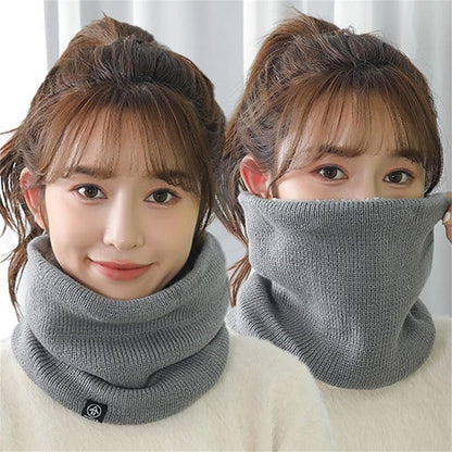 Wool Fur Neck Warmer Thickened Lining Face Mask  Skating Running