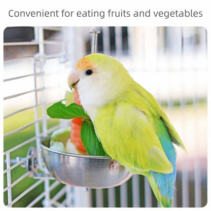 Large Capacity Bird Food Holder Splash-Proof Vegetable Skewer  Small Parrot
