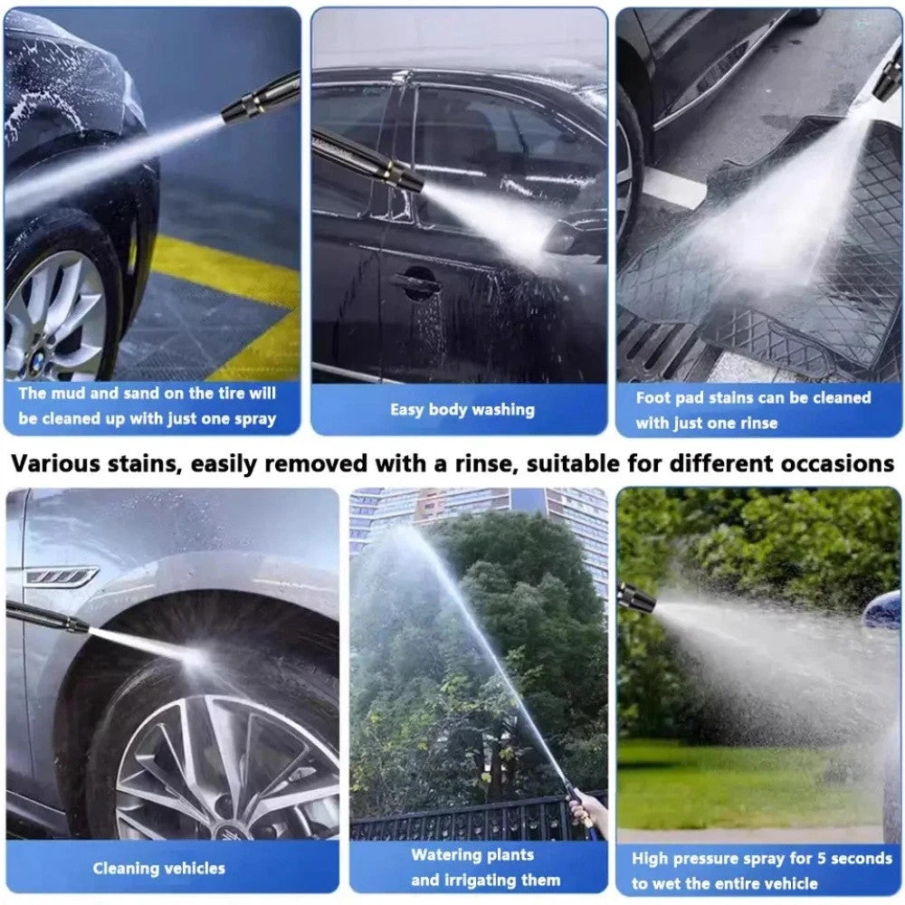 High Pressure Water Spray Gun Nozzle Garden Hose Pipe Lawn Car Wash Tool Plastic