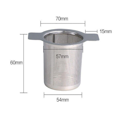 Tea Infuser with Lid Mesh Stainless Steel Metal Cup Strainer Loose Leaf Filter