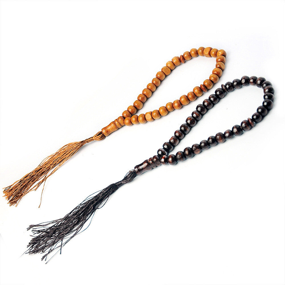 Wood Tasbih Prayer Beads 33/99 Muslim Prayer Beads Islamic Handheld Prayer Beads