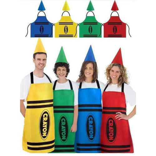 Fancy Dress Crayon Themed Gnome Set Funny Gnome Cone Hat  Costume Party