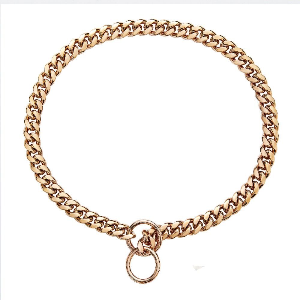Stainless Steel Puppy Dog Pet Choke Collar Metal P Chain Slip Training Choker