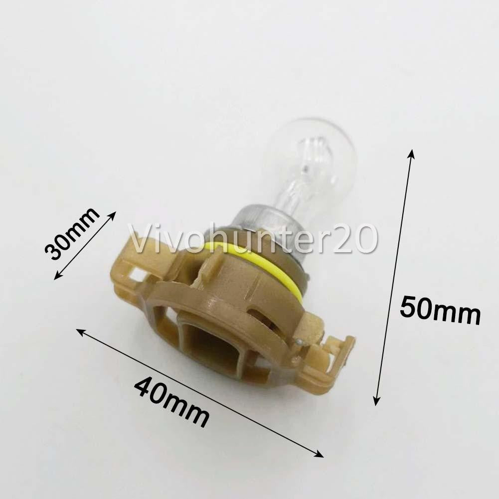 2 x PSX24W 12V 24W PG20/7 Fog Light Standard Clear Globes Lamps Bulbs NEW D