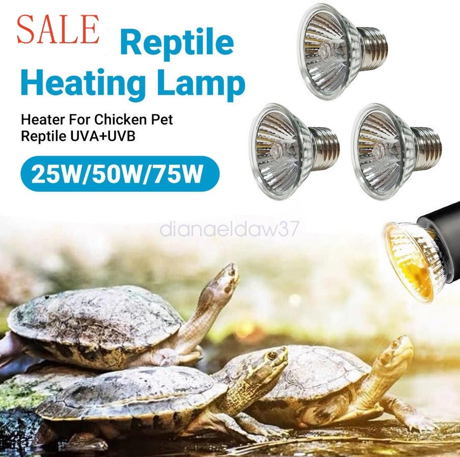 25/50/75W Heat Lamp Reptile Light Bulb UV UVB+UVA Tortoise Calcium Supplement