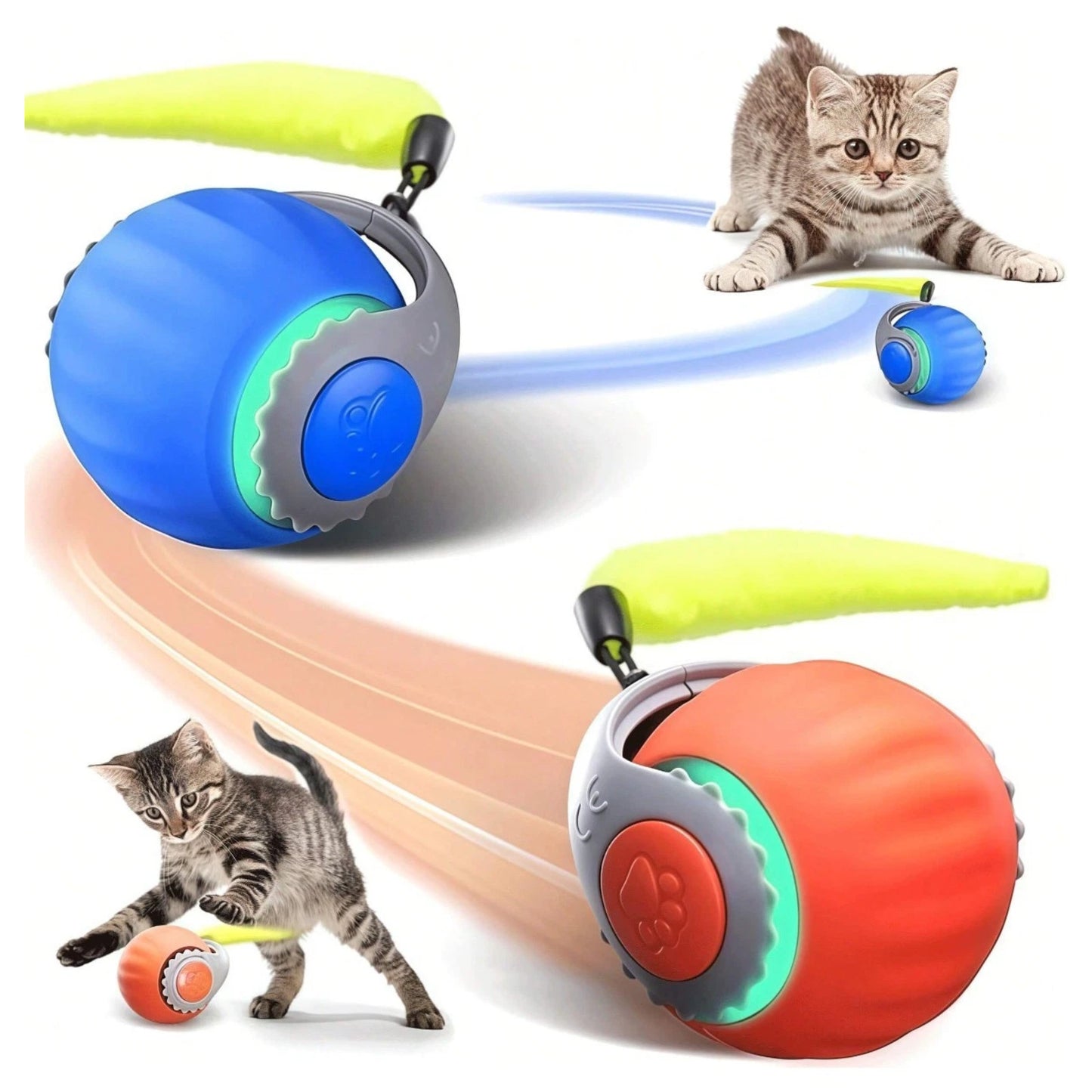 Automatic Rolling Ball Smart Cat Dog Toy Electric Pet Self-moving Kitten Game au