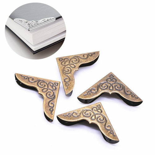 40pcs Book Edge Protectors Album Corner Folder metal bronze Scrapbooking Tool AU