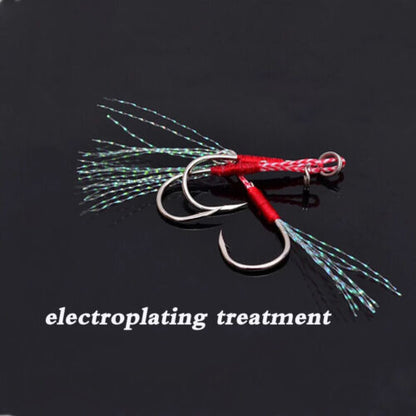 20x Jigs Assist Hooks Twin Jigging Metal Fishing Lures Slow Inchiku Micro Octo