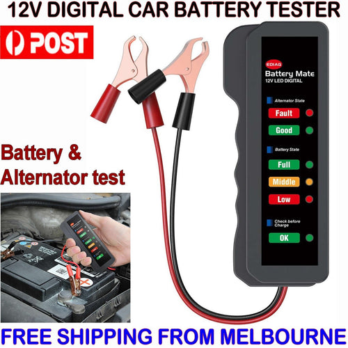 Car Battery Tester 12V Battery Load Tester Automotive Battery Voltage Checker