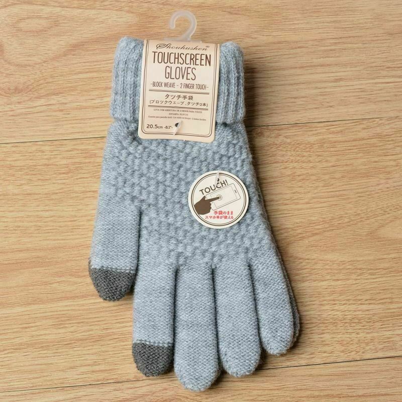 Unisex Winter Touch Screen Gloves Warm Crochet Knitted Wool Full Finger Mittens