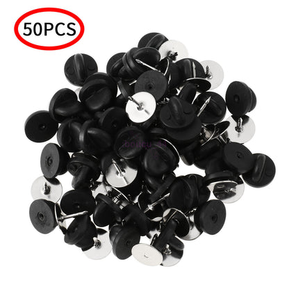 HOT 50xClutch Pins Tacks Blank Pins w/Locking Pin Backs for Lapel Tie Hat Badge