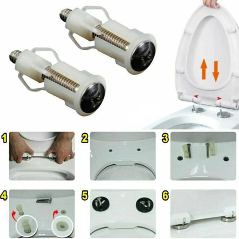 2PCS Toilet Seat Fixing Screws Nut Cover WC Blind Hole Mounting Repair Kit – Compatible with Seat