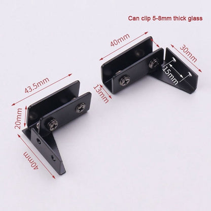 2PCS Hardware Glass Door Hinge Furniture Cabinet Door Hinge  Glass Cabinet