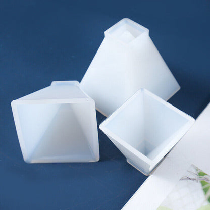 Pyramid Silicone Mold Epoxy Resin Jewelry Making Mould Pendant Craft DIY Supply