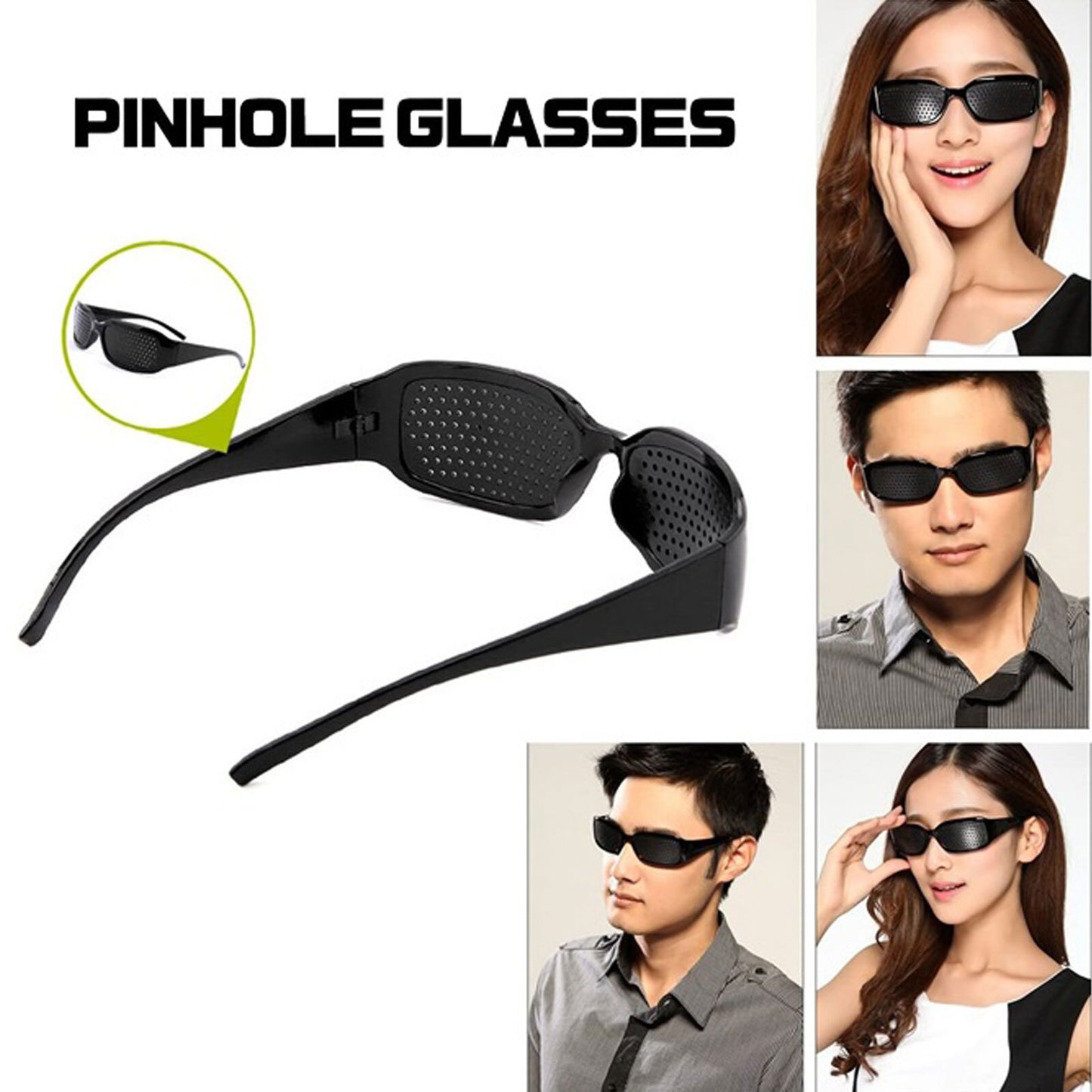 1 Pack Pinhole Glasses Eyesight Vision Correction Eye Exercise Anti-Myopia Holes