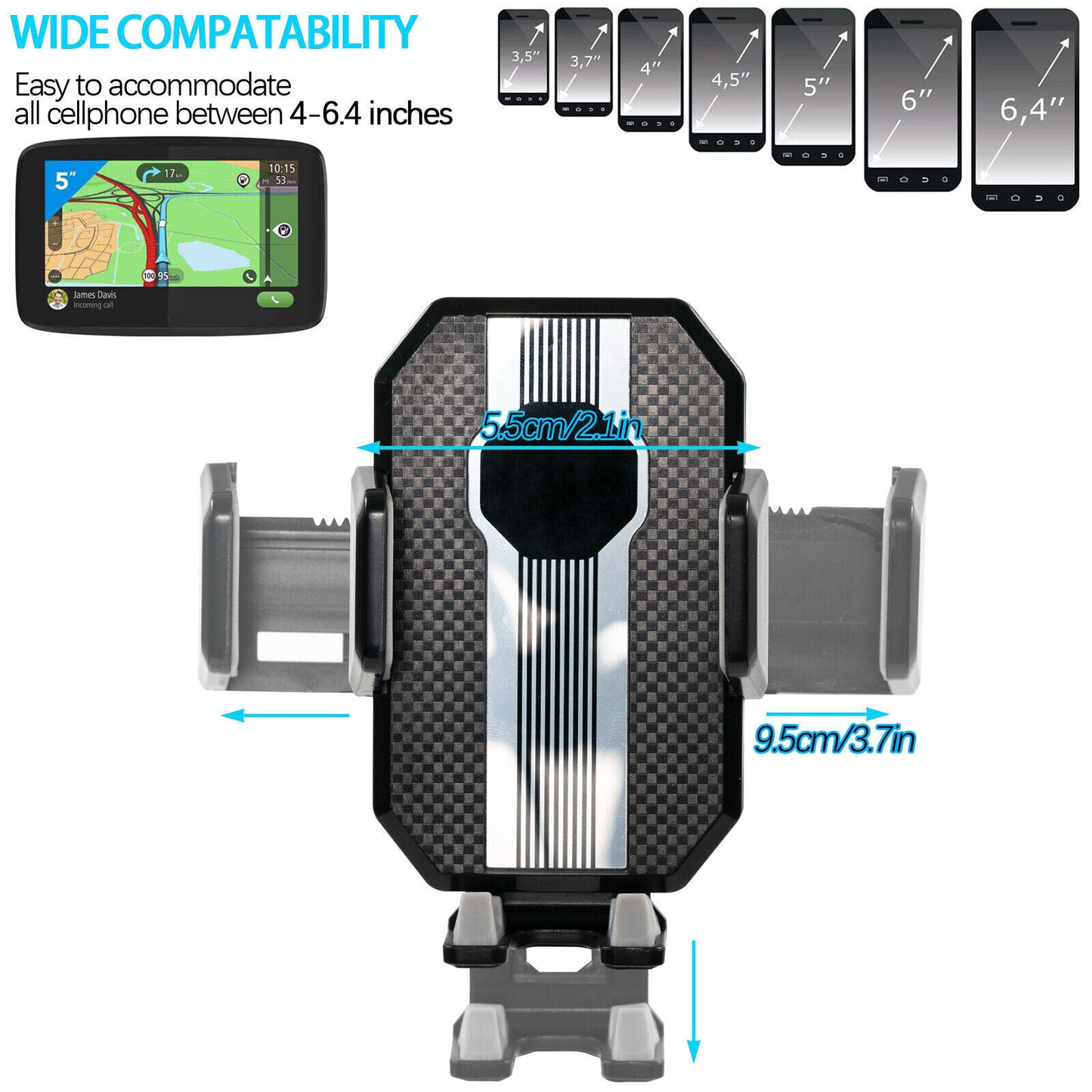 Universal Large Suction Cup Car Mobile Phone Holder Car Windshield For iPhone AU