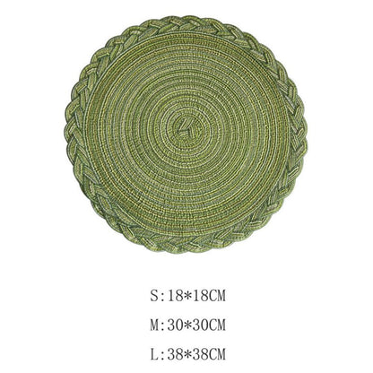 Round Woven Placemats Kitchen Table Place Mat Dining Table Cup Mat 18/30/38cm