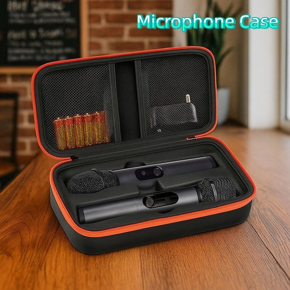 Wireless Microphone Case for JBL Wireless Two Microphone System Universal Handheld Dual Mic Travel Bag for Singing Karaoke