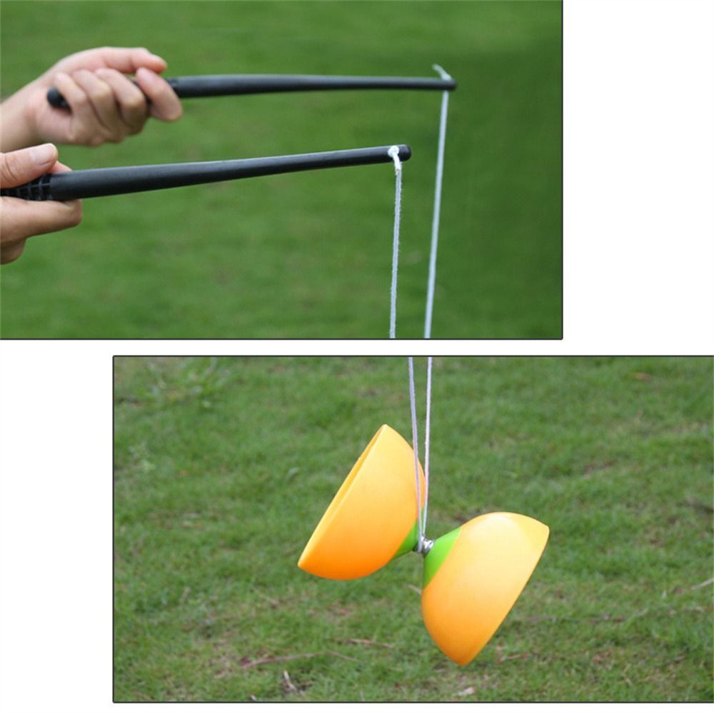 Diabolo Sticks & String Spinning Circus Skills Game Juggling Diablo Set Toy AU
