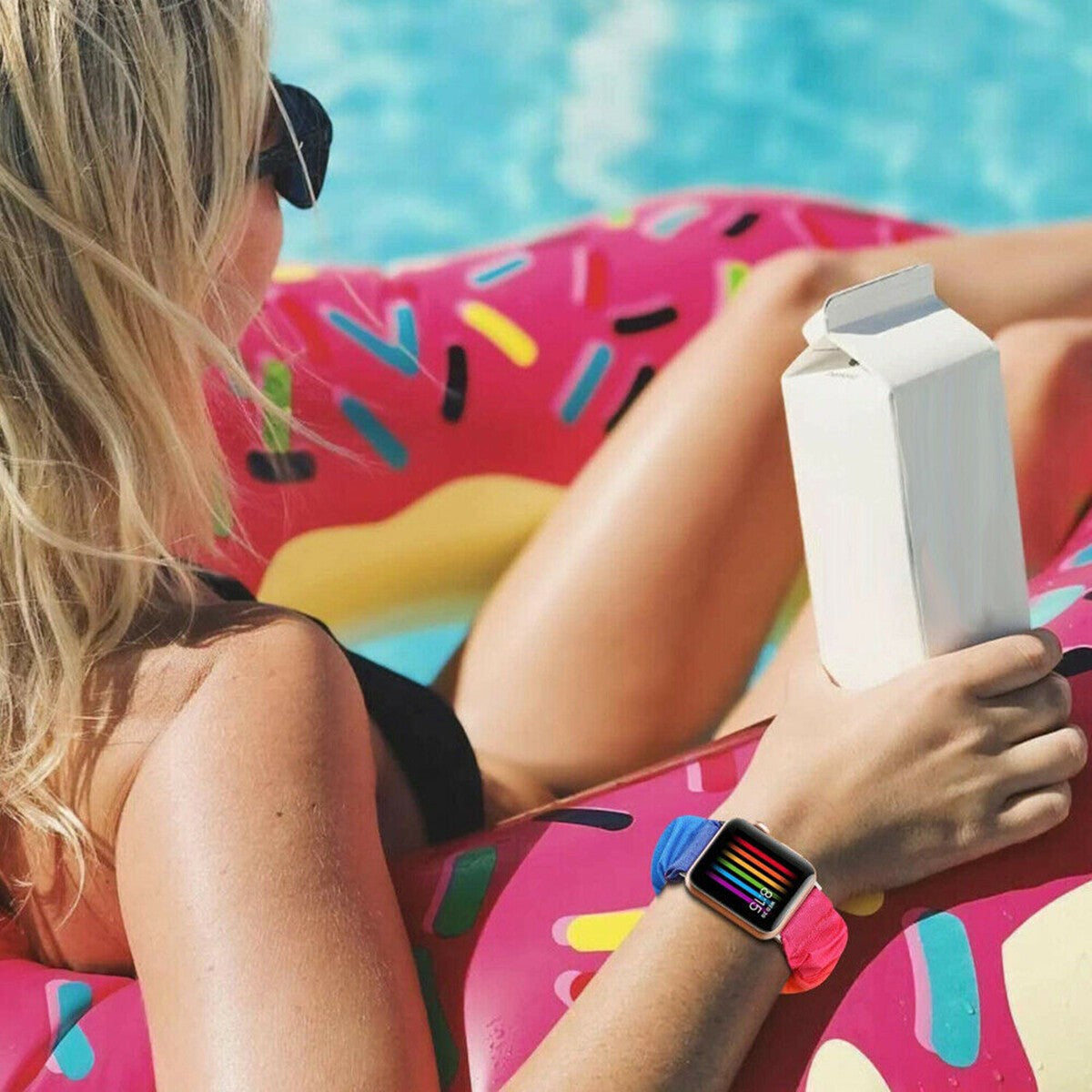 Scrunchie Elastic Loop Band Strap Compatible with Apple Watch iWatch SE 8 7 6 5 4 3 2 Ultra~