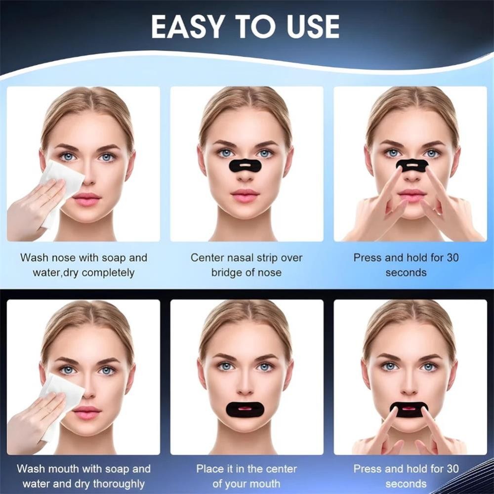 30-300 PCS Strip Mouth Tape Premium hypoallergenic for Nose Improved Breathing