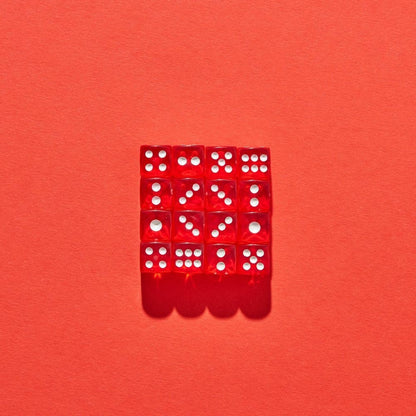 10Pcs Acrylic Red Dice 19mm 6 Sided Dice Table Games Casino Dice  Party