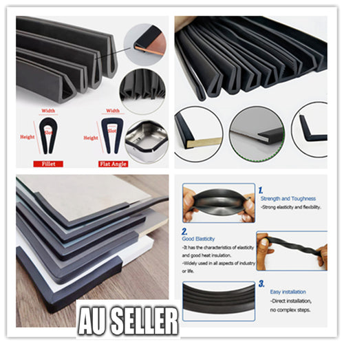 1mm~12mm Edge Protection Frame Profile Rubber Edging Trim Seal U-profile Slot