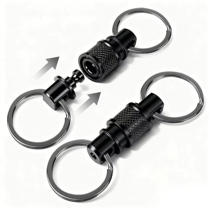 Detachable Quick Release Keyring Keychain Key Ring Chain Pull Apart Split Craft