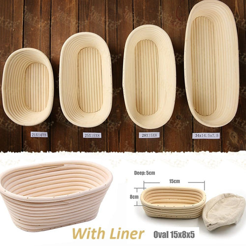 Proofing Basket Round Oval Baking Dough Basket Rattan Sourdough Banneton Bread