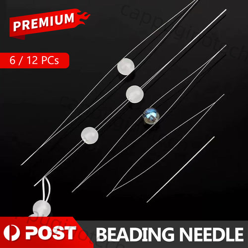 Up 12pcs Big Eye Beading Needles Easy Threading Tool Bracelet Jewelry Making DIY