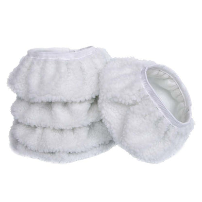 Universal White Woolen Fleece Buffing Pad Waxing Car Polish Buffer Bonnet Cover*
