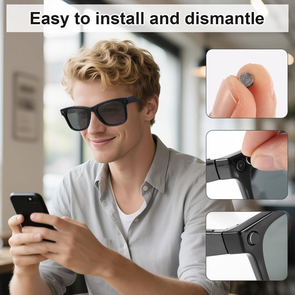 Non-Slip LED Light Blocking Stickers for Ray Ban Meta Wayfarer/Skyler/Headline