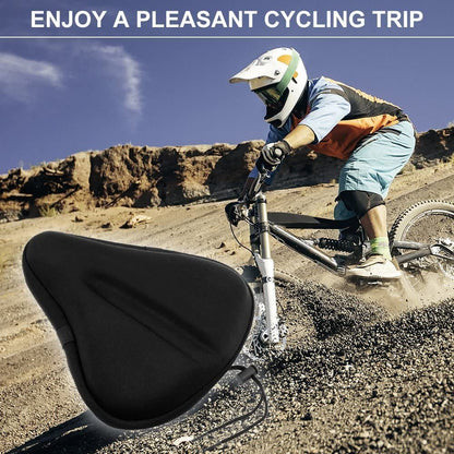 Exercise Bicycle Bike Sponge Seat Gel Cushion Cover For Large Wide Saddle Pad AU