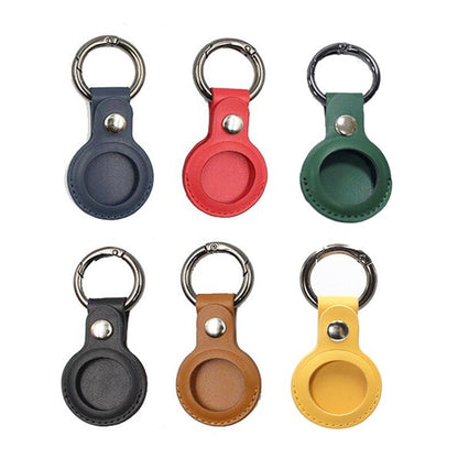 Apple Air Tag Leather Case Cover Keychain Holder Sleeve Shell Tracker Protection