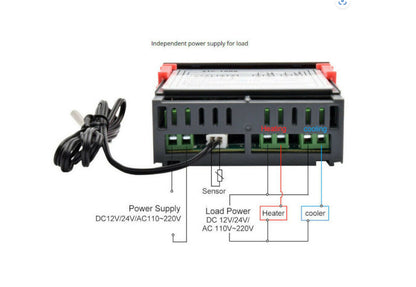 Digital Temperature Thermostat STC-1000 Controller 12V-220V Heating Cooling LCD