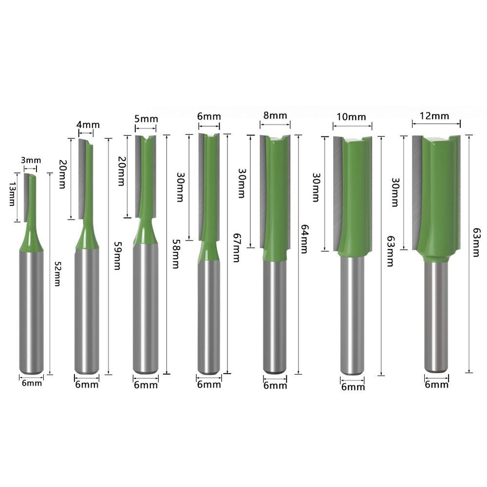 Edge 6mm Shank Single Edge Slotting Cutter Router Bits Drill Bit Milling Cutter