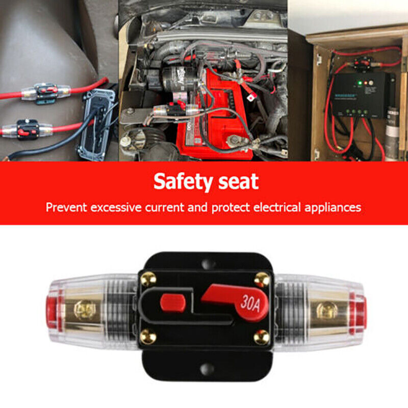 20-150AMP Circuit Breaker Dual Battery IP67 Waterproof Fuse Manual Reset 12V 24V