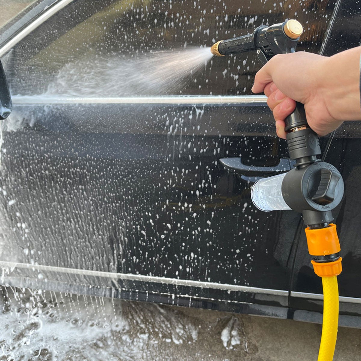 Garden Hose Nozzle Auto Wash Water Gun High Pressure Spray for Cleaning Watering