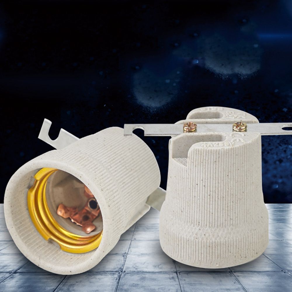 1pc Screw ES27 E27 Ceramic Porcelain Socket Bulb Holder for Heat Lamps Reptile