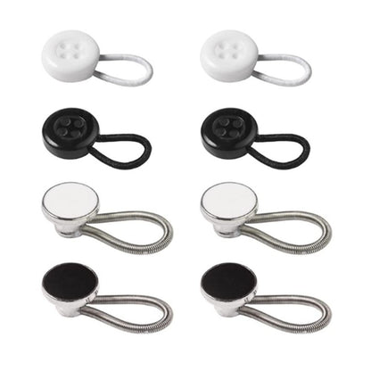 8Pcs Elastic Collar Button Extender  for Shirt Dress Pants