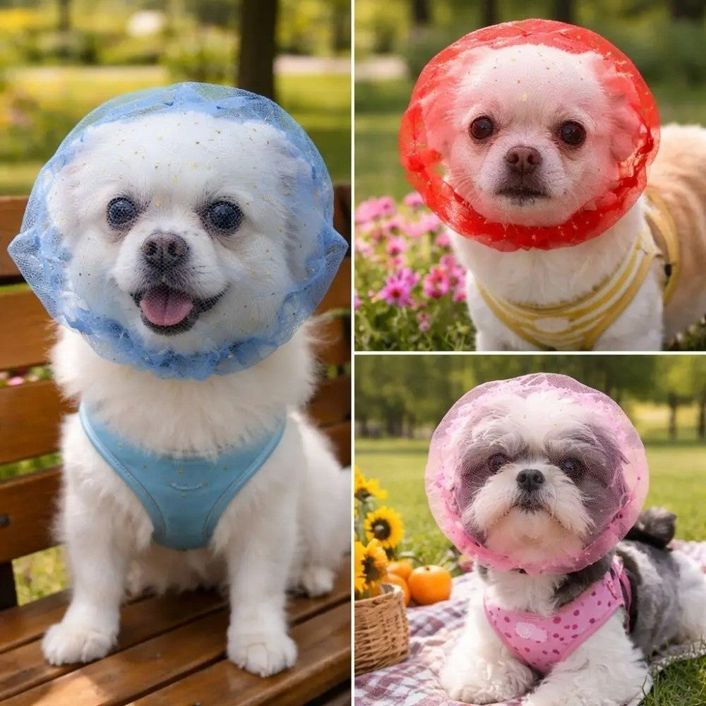 Breathable Dog Anti-Eating Veil Anti Licking Headband  Behavior Control