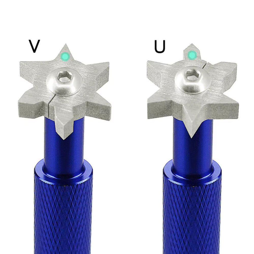 Club Groove Sharpener/Cleaner Regrooving Tool 6 Heads Iron Wedge Cleaning – Compatible with Golf