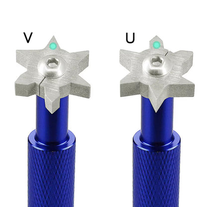 Club Groove Sharpener/Cleaner Regrooving Tool 6 Heads Iron Wedge Cleaning – Compatible with Golf