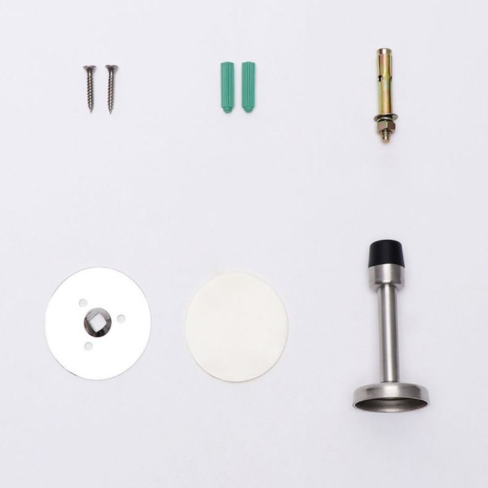 Wall Mounted Door Stopper Stainless Steel Rubber Holder Door Holder Hardware