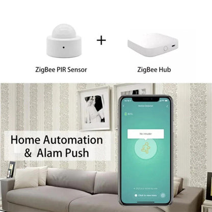 1-4PCS Tuya Zigbee Smart Mini PIR Motion Sensor Wireless Infrared Alarm Detector