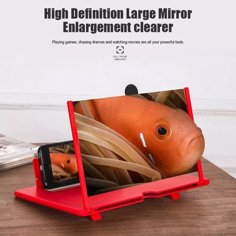 10Inch Folding Amplifier Stand Screen Magnifier 3D Adjustable Mobile Phone HD