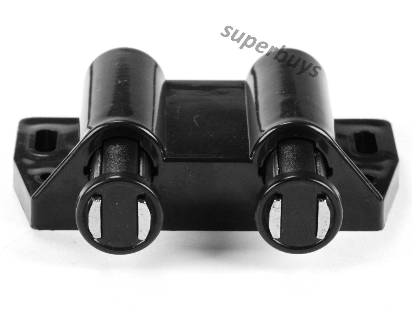 1pc Black Double Magnetic Touch Latch Push To Open Drawer Cabinet Door Catch