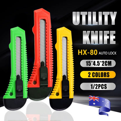 Utility Stanley Knife with Blades Blade Retractable Heavy Duty Box Cutter AU – Compatible with Stanley