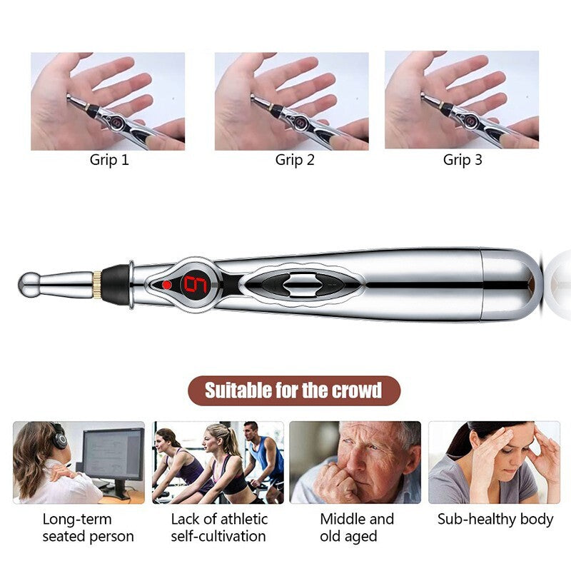 Electronic Acupuncture Massage Pen Meridian Therapy Pain Relief Energy Tool AU