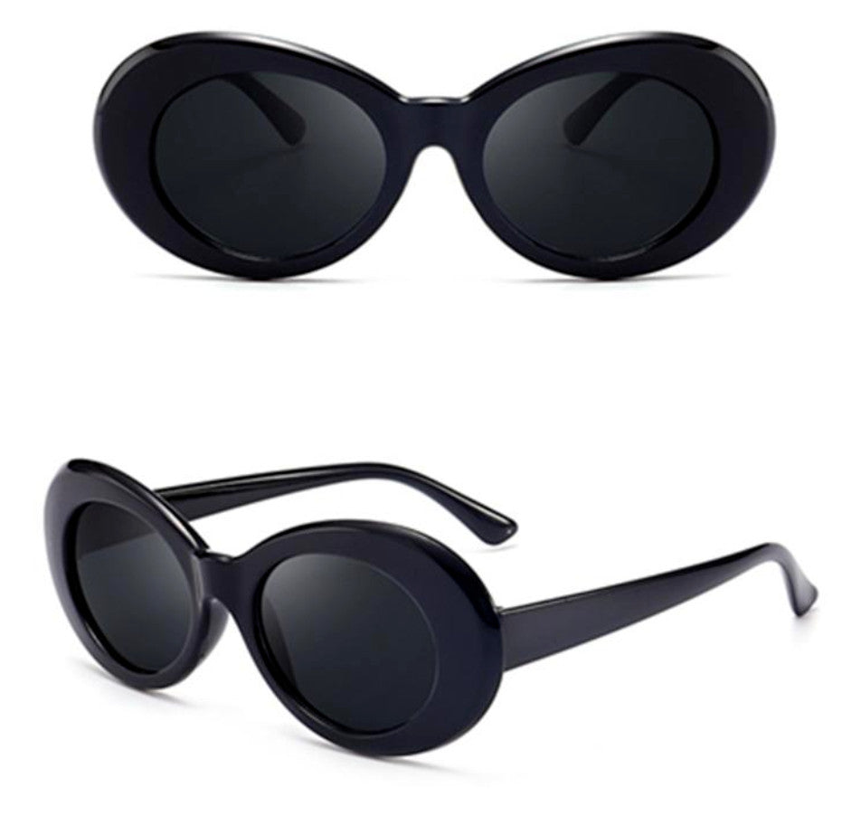 Unisex Clout Goggles Sunglasses Rapper Kurt Cobain Oval Shades Grunge Glasses